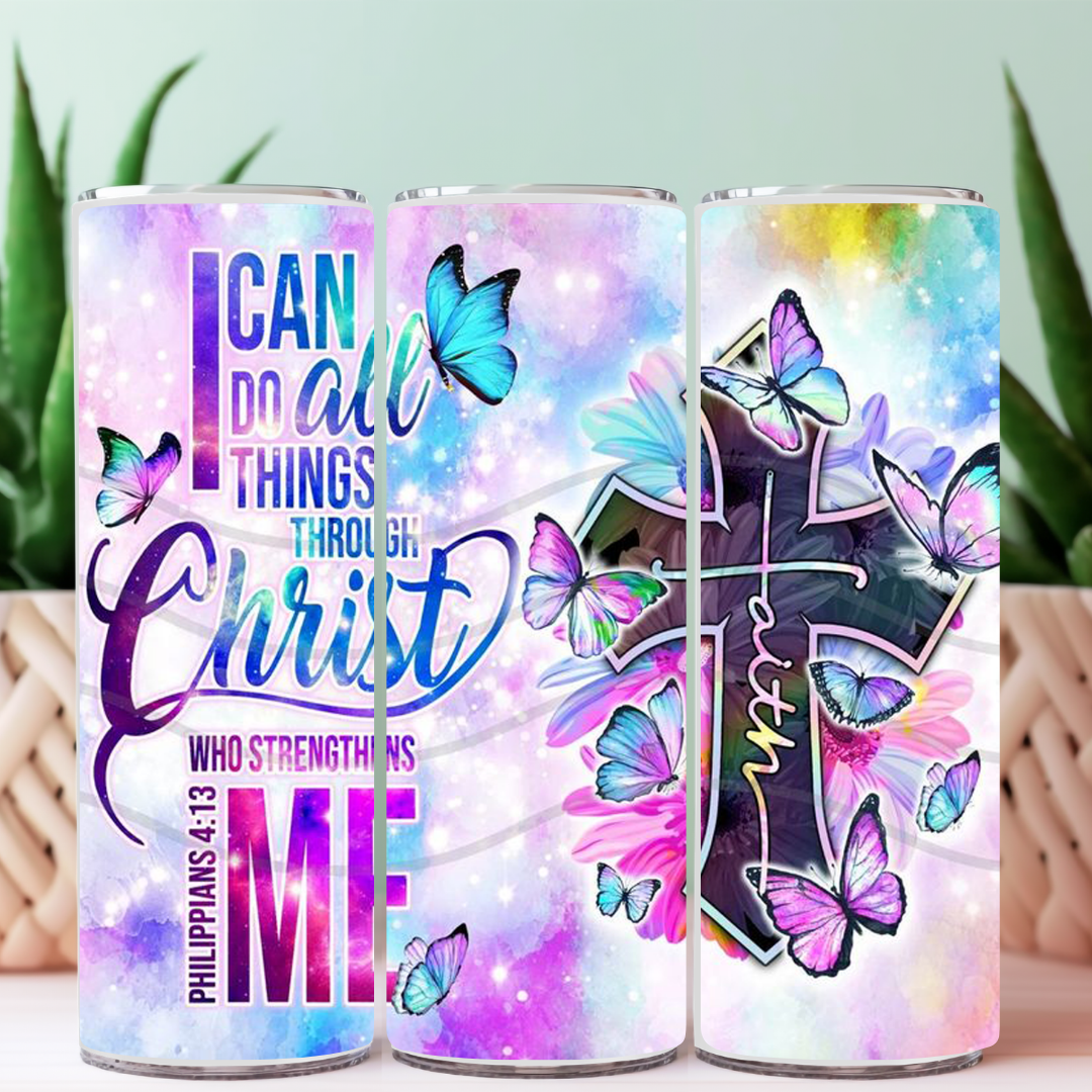 Christian Faith 20 oz Sublimation Tumbler | Positive Affirmation Collection