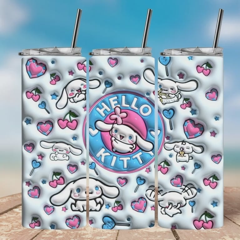 Cinnamoroll- Hello Kitty- Sanrio- Starbucks Inspired - 20 Oz Stainless Steel Tumbler; customizable